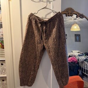 Leopard Print Jogger Pants